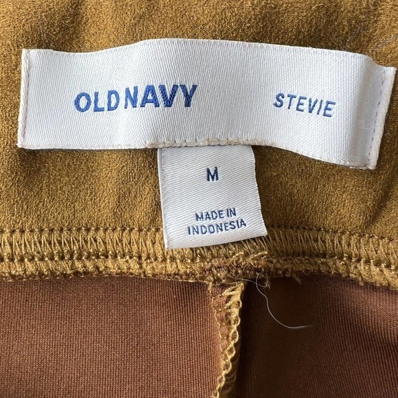 Old Navy STEVIE Caramel Brown Faux Suede Stretchy Pull On Leggings Sz M - Picture 6 of 13